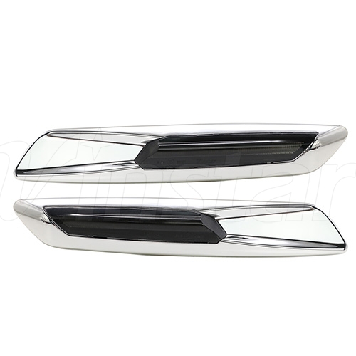 LED Side Indicator Light (GIV) (Smoke Lens+Silver Chrome Finishes)